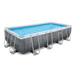 Conjunto de piscina sobre superficie Power Steel de 5.49 m x 2.74 m x 1.22 m con depuradora de arena - Imagen 2